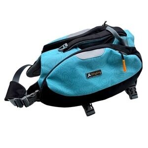 OllyDog Rover Dog Hiking Saddle Backpack Medium Blue Lightweight Adventure Pack